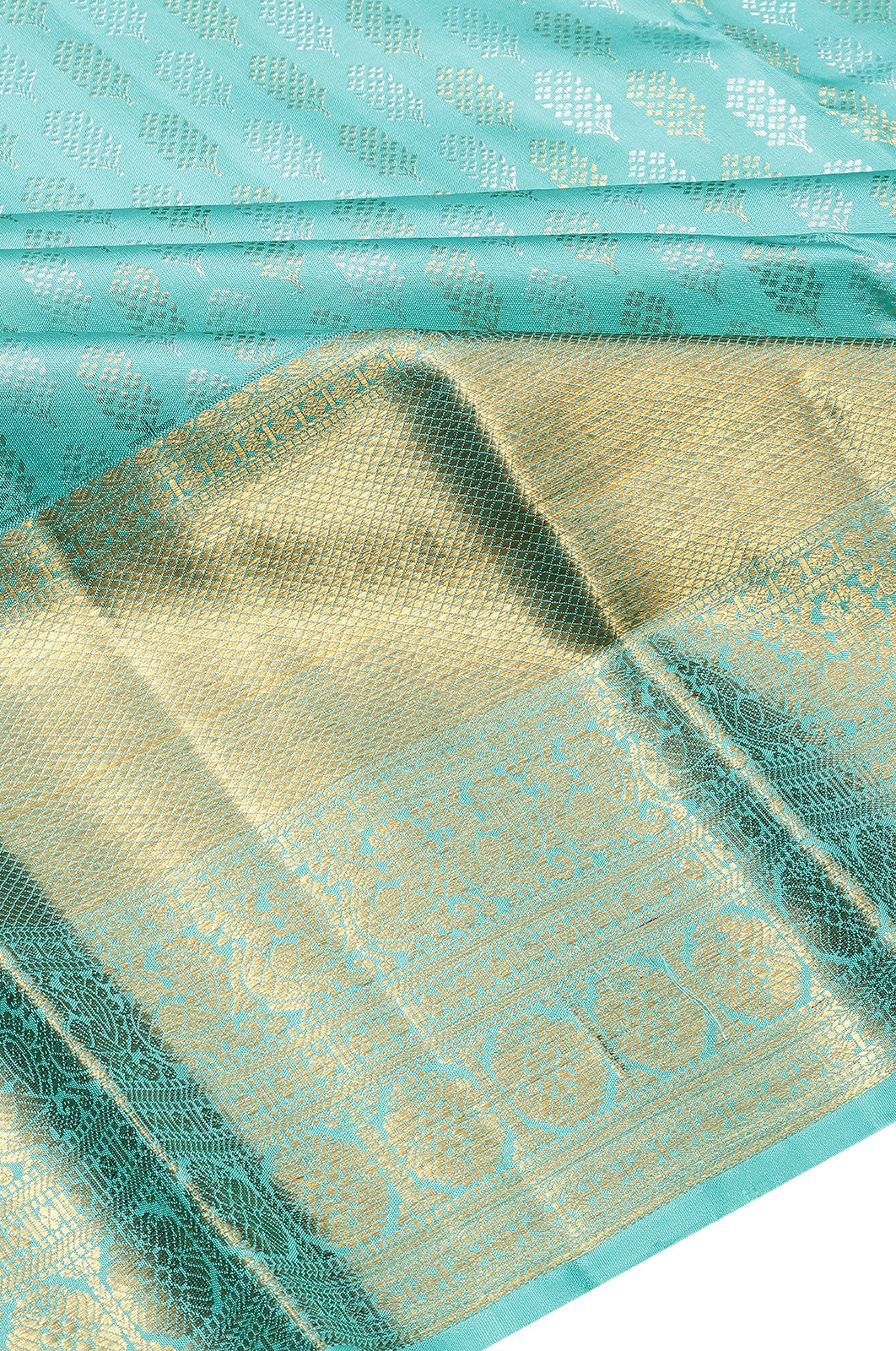 Taranga Kanchi Silk Brocade Sky Blue Saree