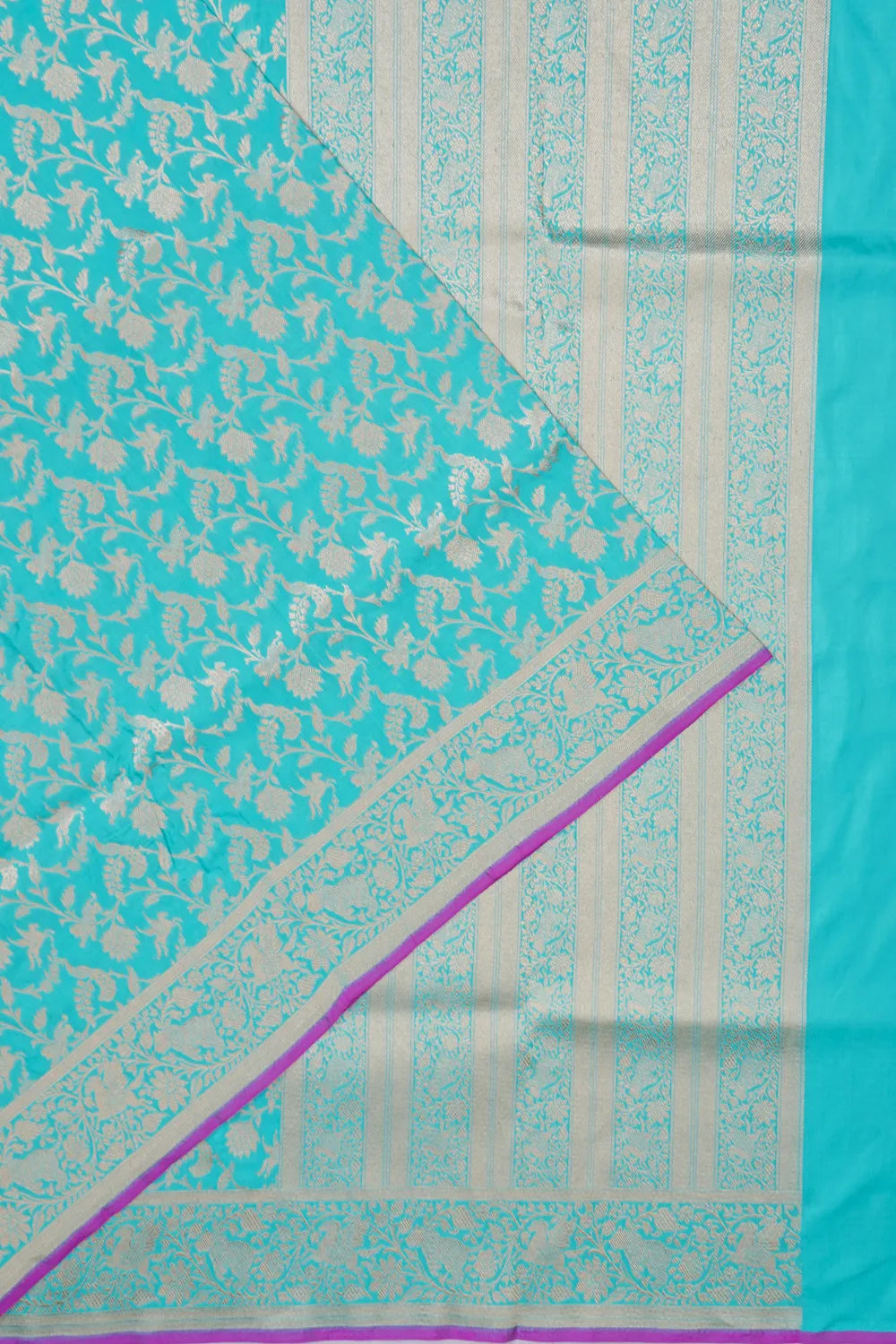 Banarasi Silk Phekwa Brocade Sky Blue Saree