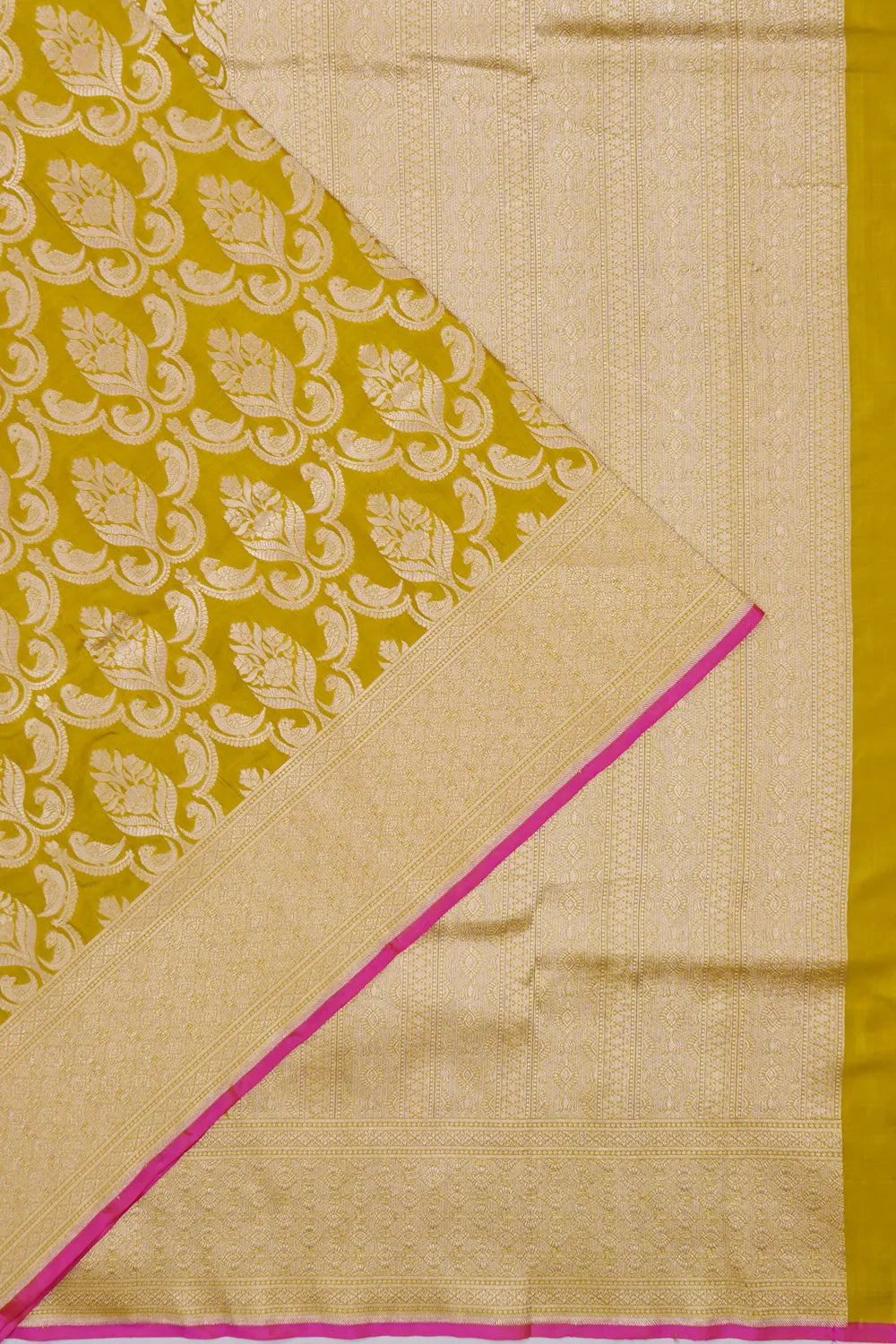 Banarasi Silk Phekwa Brocade Mehendi Green Saree