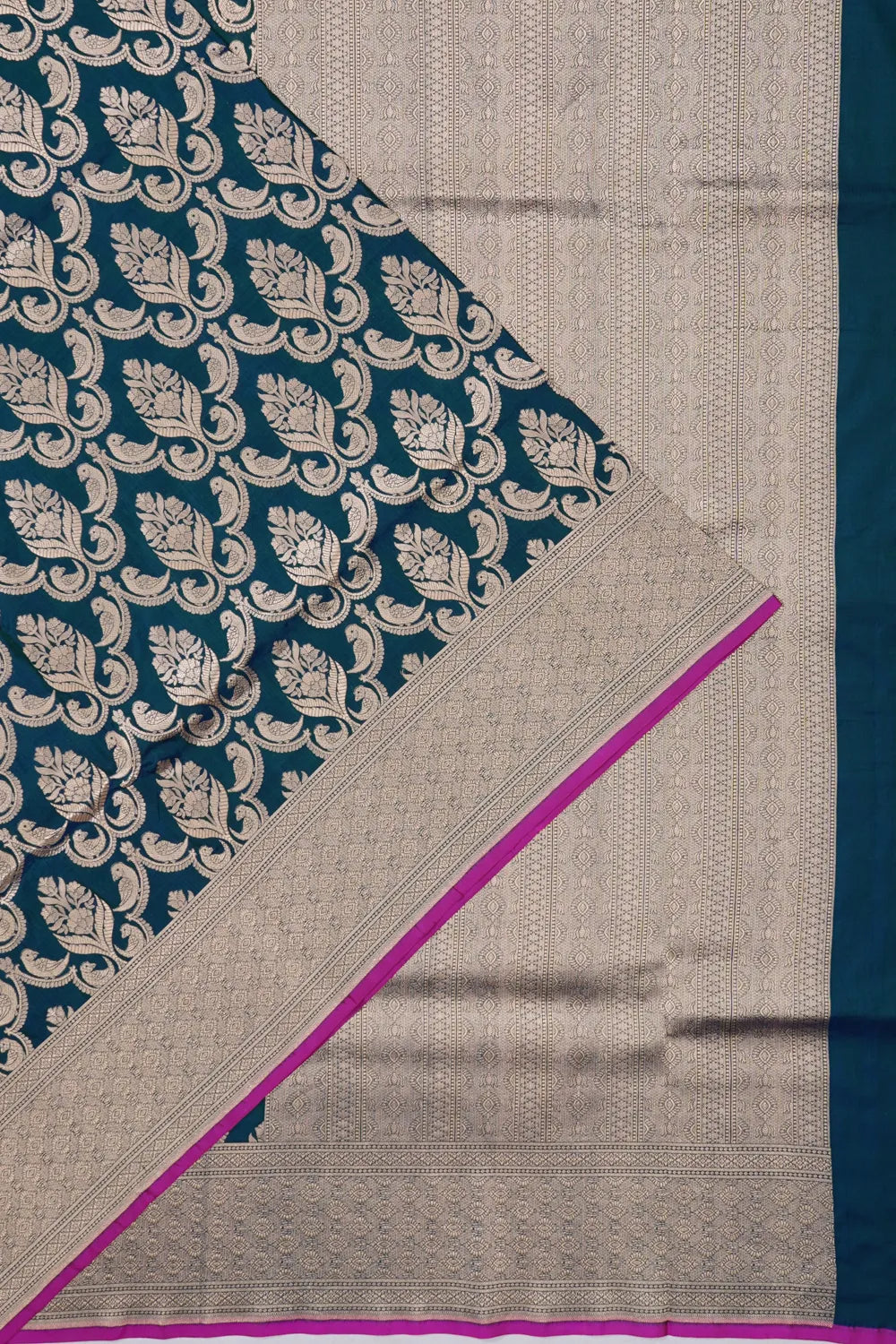 Banarasi Silk Brocade Deep Blue Saree