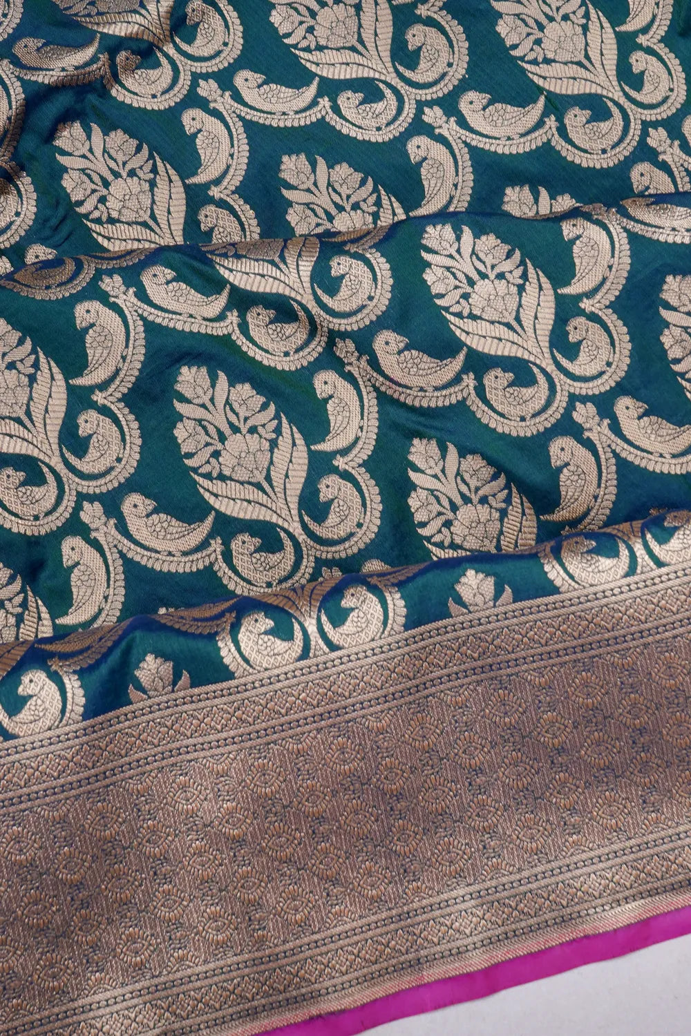 Banarasi Silk Brocade Deep Blue Saree