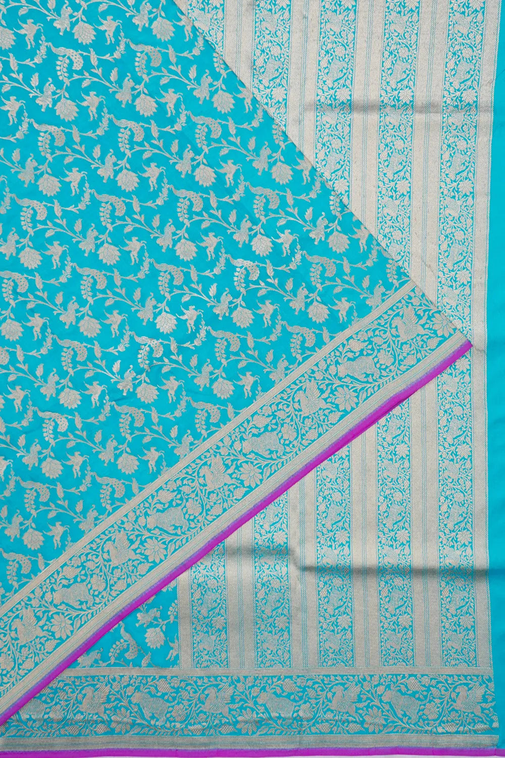 Banarasi Silk Phekwa Brocade Sky Blue Saree