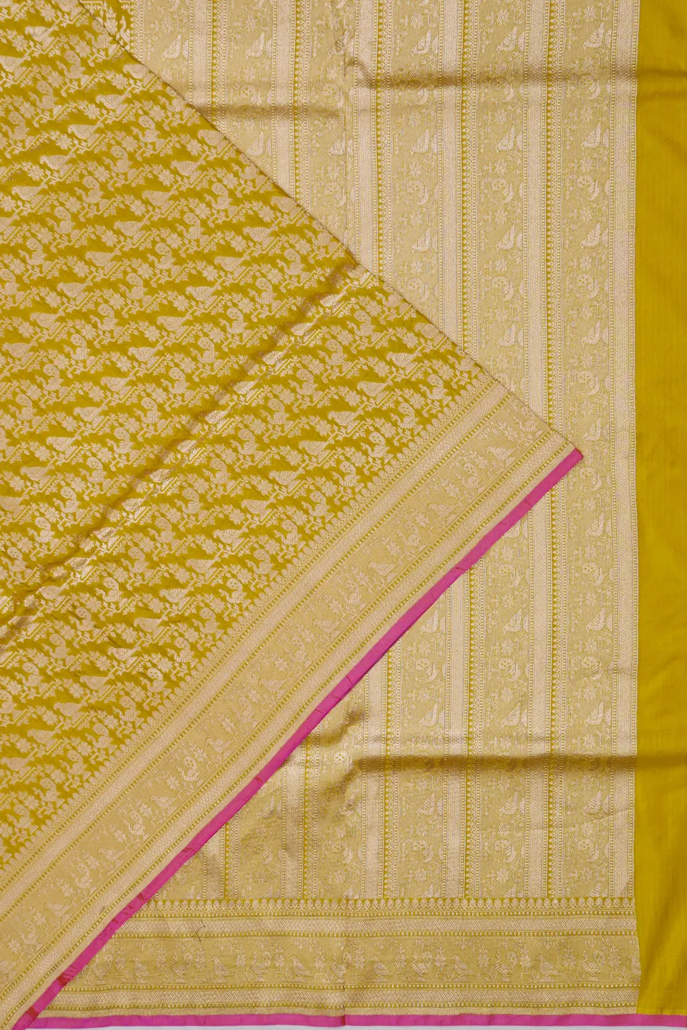 Banarasi Silk Phekwa Brocade Mehendi Green Saree