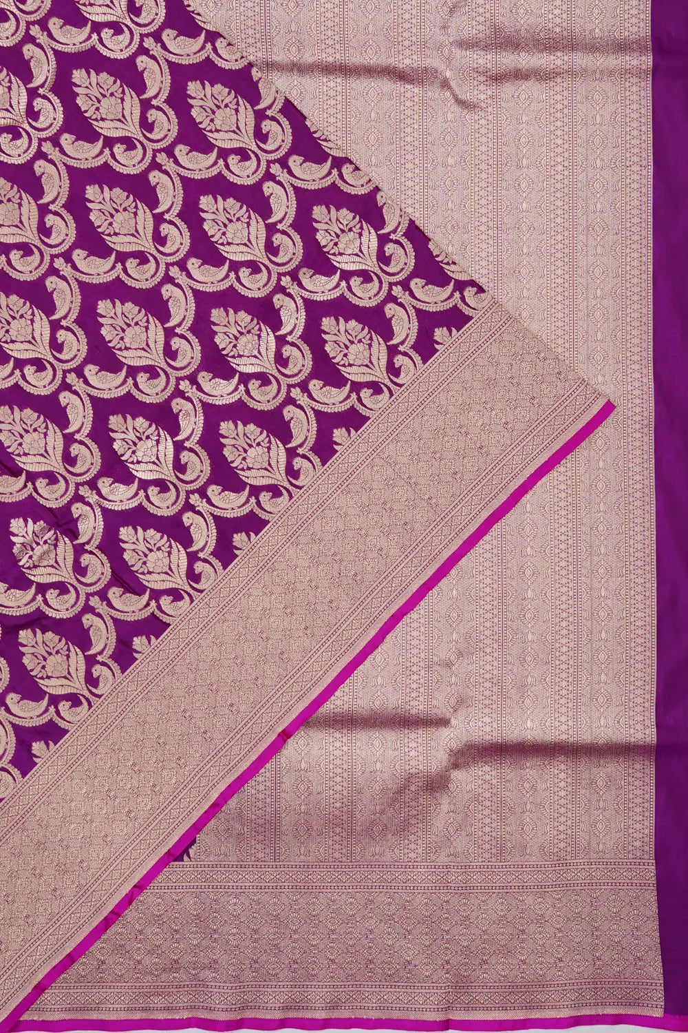 Banarasi Silk Phekwa Brocade Purple Saree