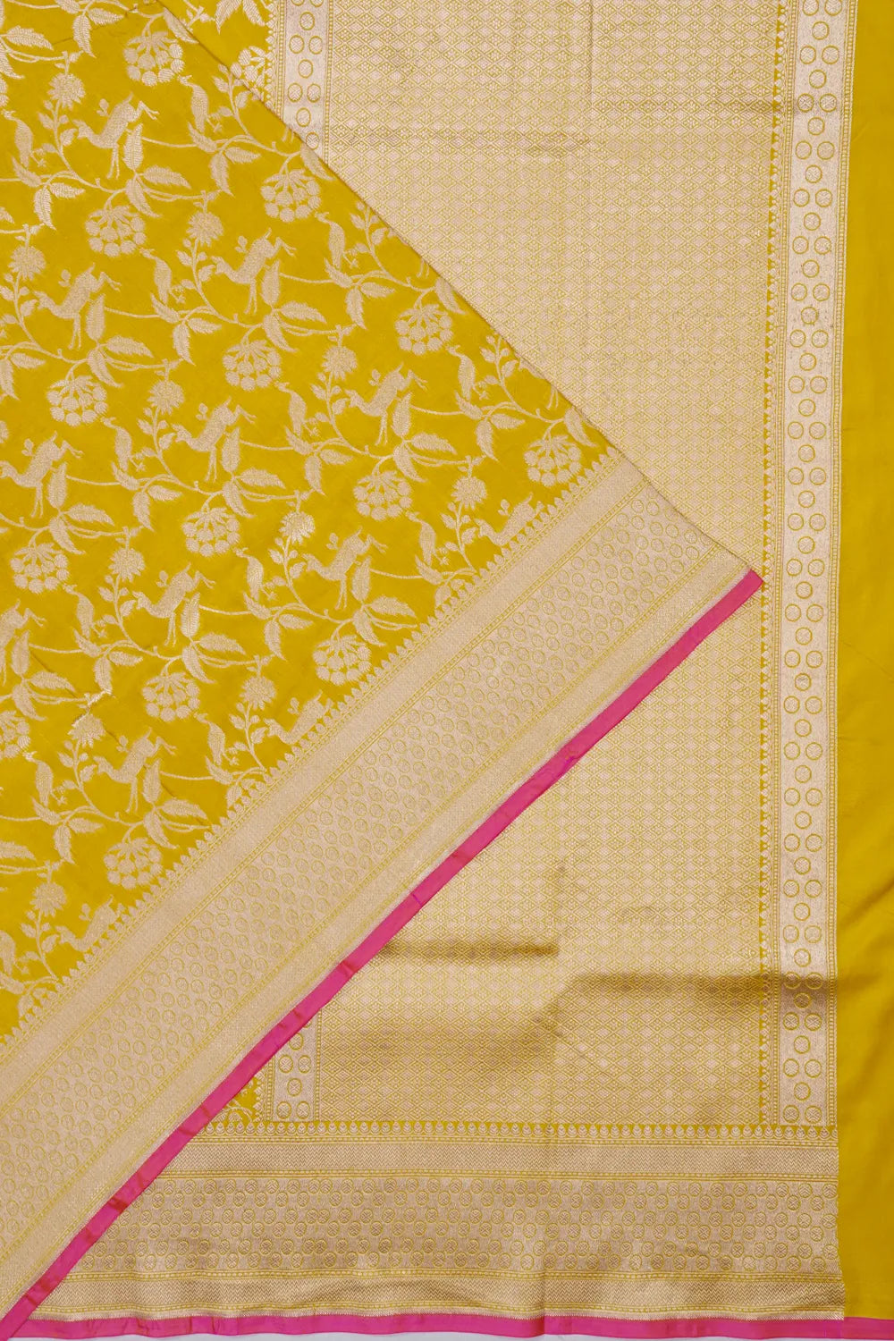 Banarasi Silk Phekwa Brocade Mehendi Green Saree