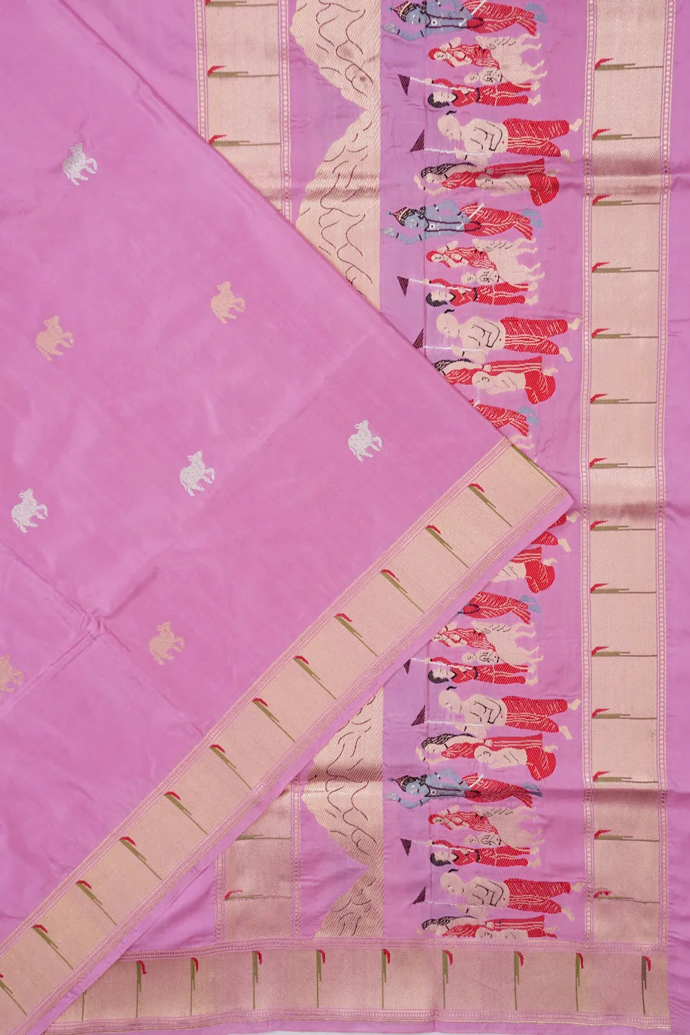 Banarasi Silk Kadwa Butta Lavender Saree
