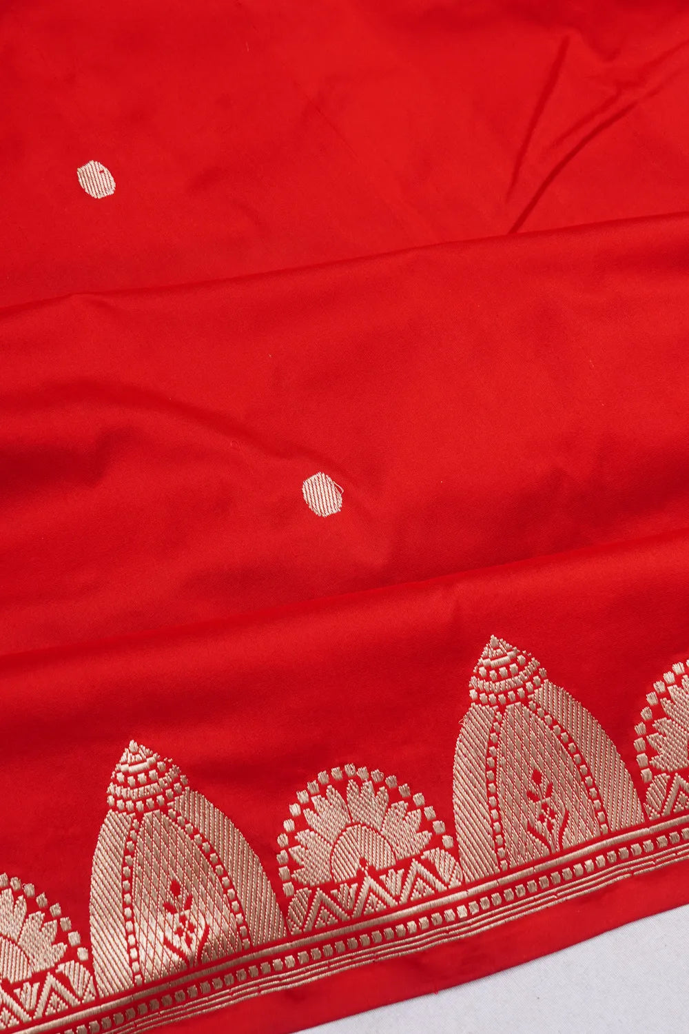 Banarasi Silk Kadwa Butta Red Saree