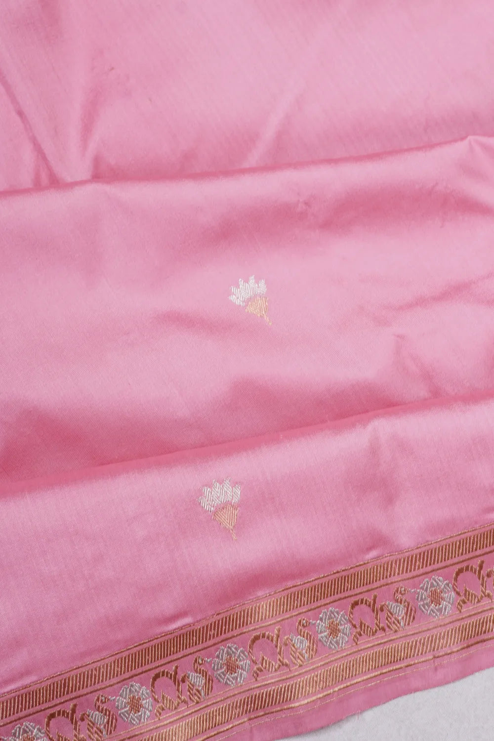 Banarasi Silk Butta Baby Pink Saree