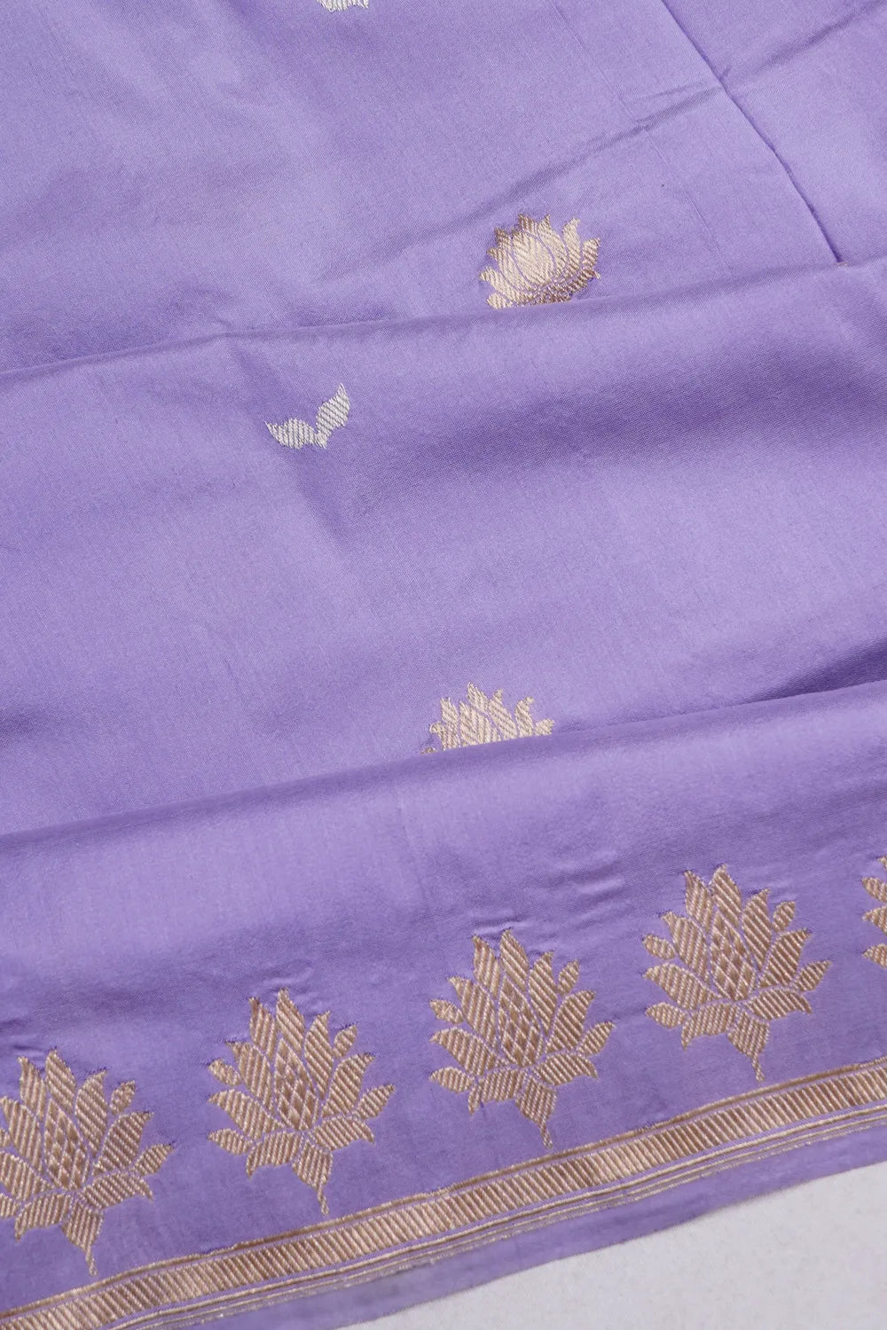 Banarasi Silk Kadwa Butta Pastel Blue Saree