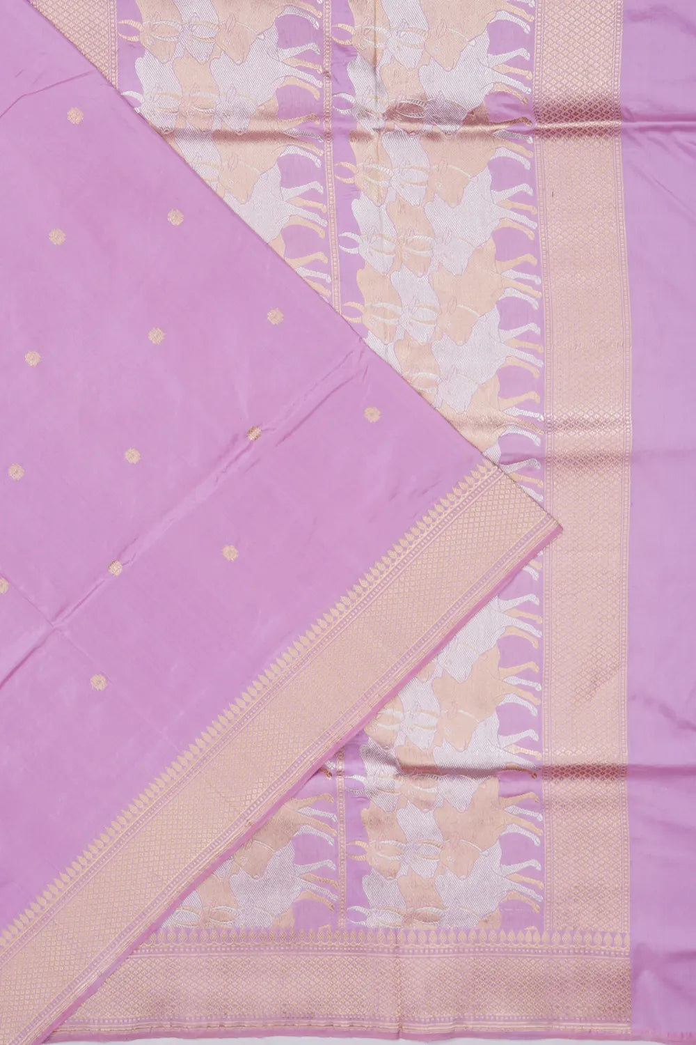 Banarasi Silk Kadwa Butta Lavender Saree