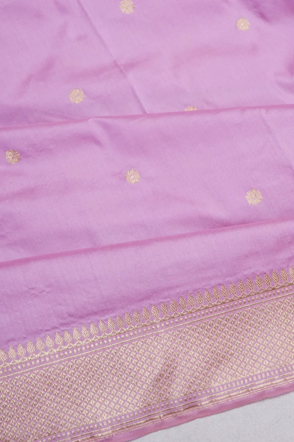 Banarasi Silk Kadwa Butta Lavender Saree