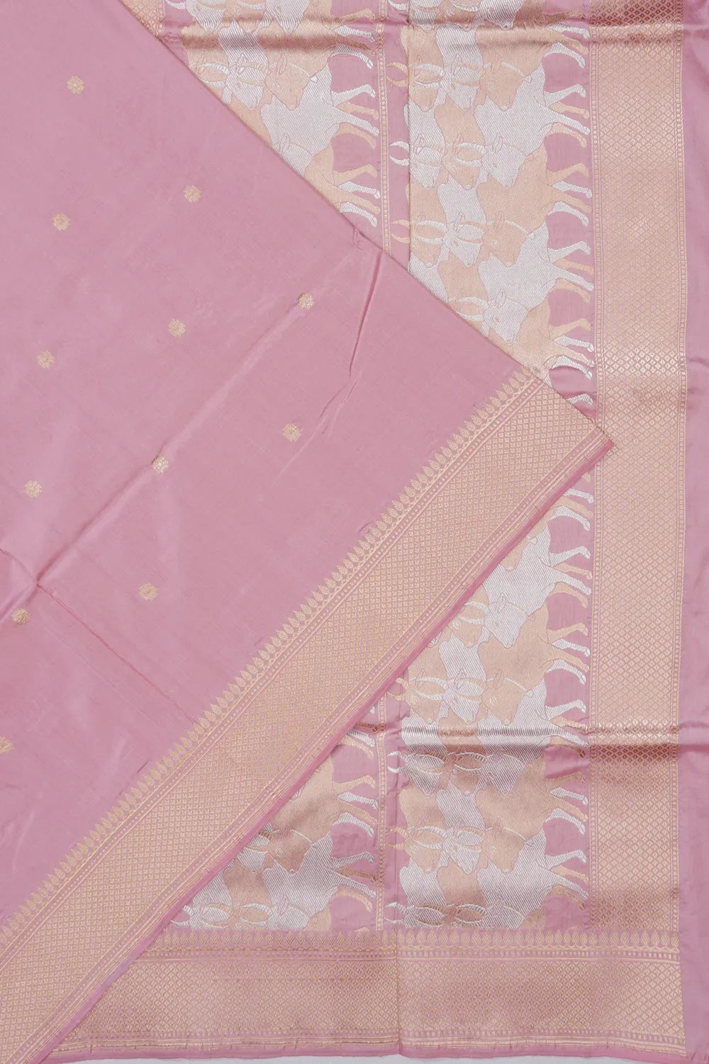 Banarasi Silk Kadwa Butta Lavender Saree with Pichwai Pallu