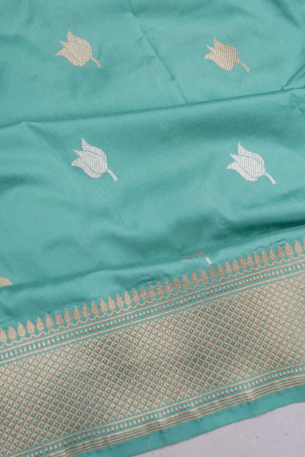 Banarasi Silk Kadwa Butta Sky Blue Saree