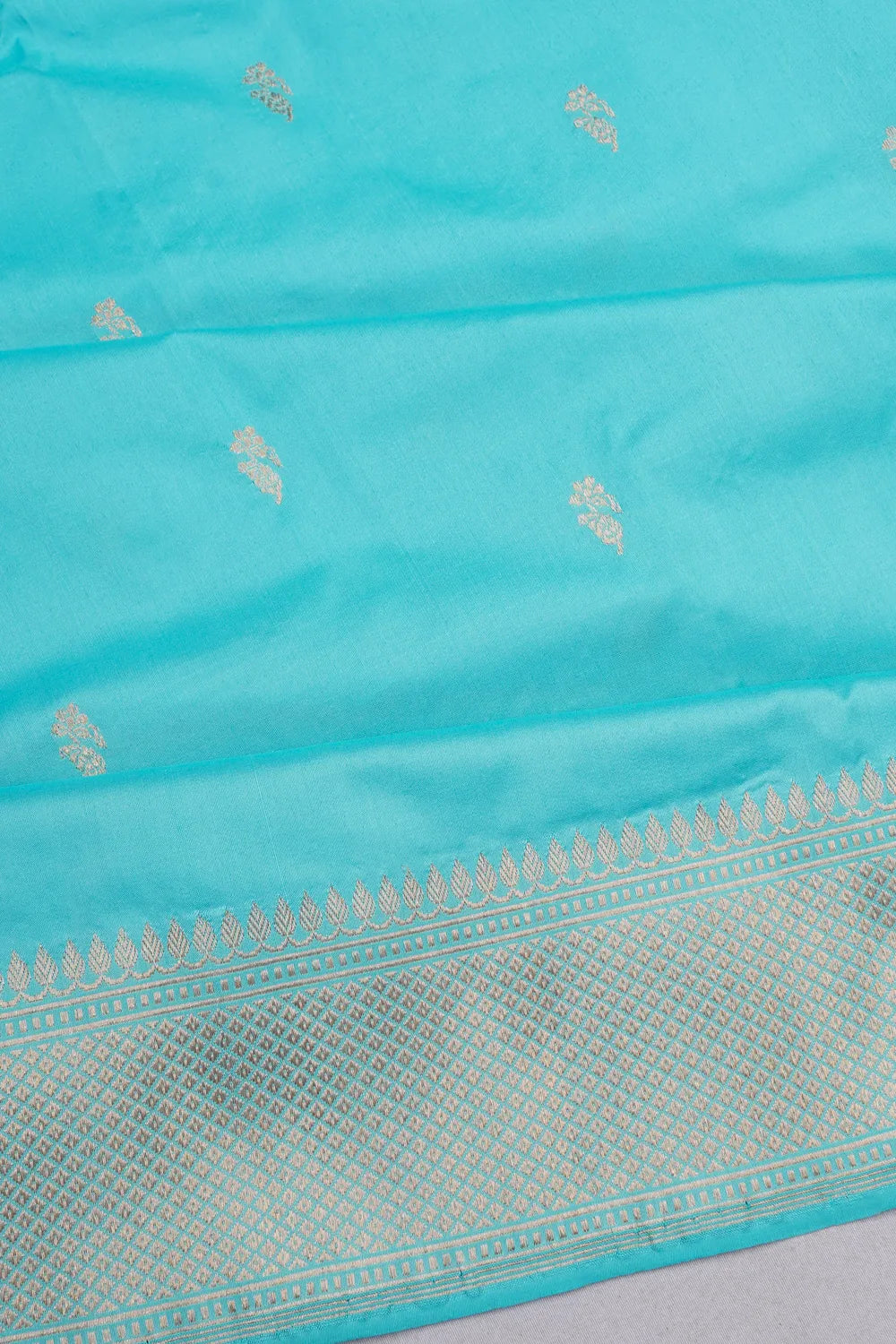 Banarasi Silk Kadwa Butta Sky Blue Saree