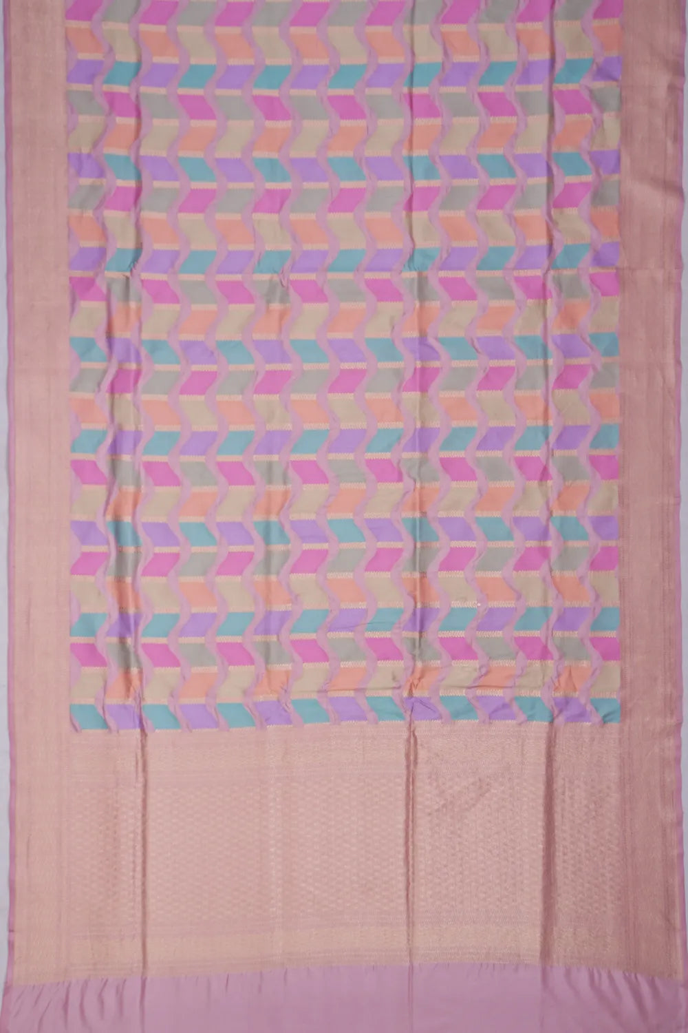 Banarasi Silk Brocade Rangkat Lavender Saree