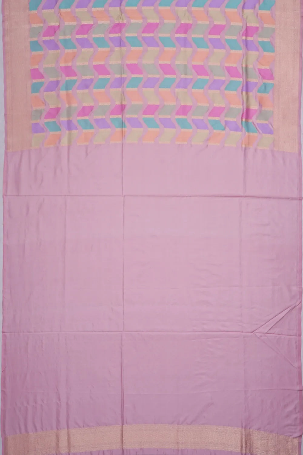 Banarasi Silk Brocade Rangkat Lavender Saree