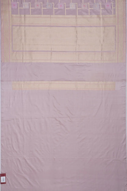 Banarasi Silk Geometrical Brocade Lilac Saree