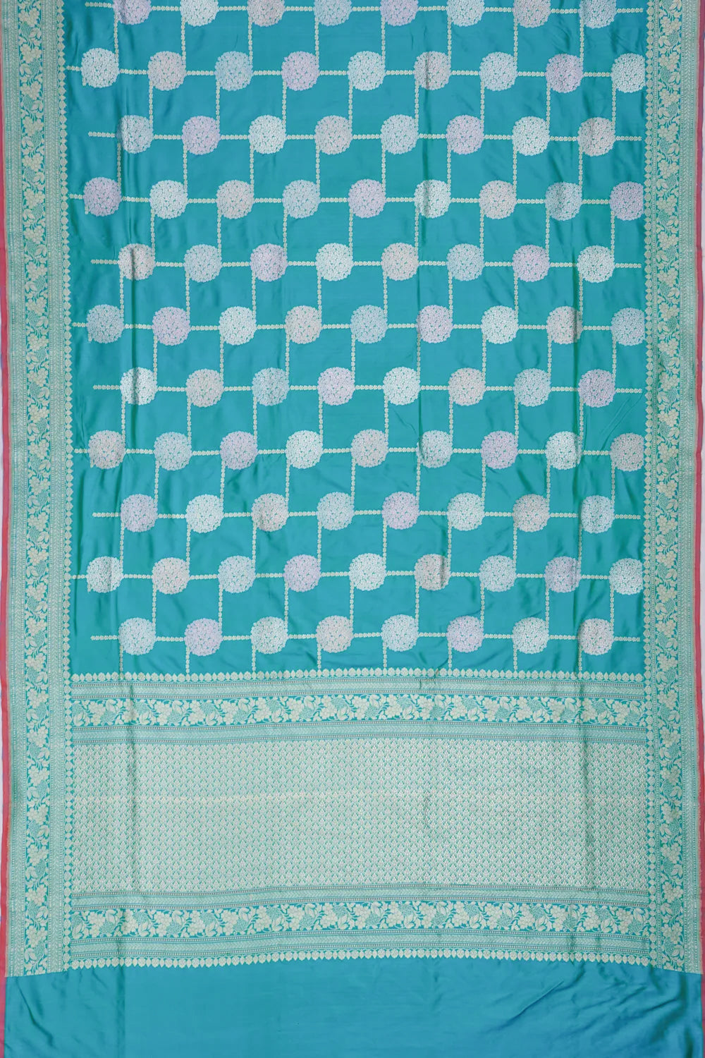 Banarasi Silk Geometrical Brocade Blue Saree