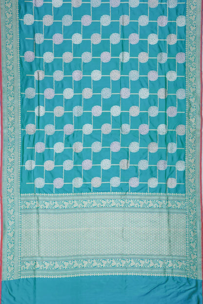 Banarasi Silk Geometrical Brocade Blue Saree