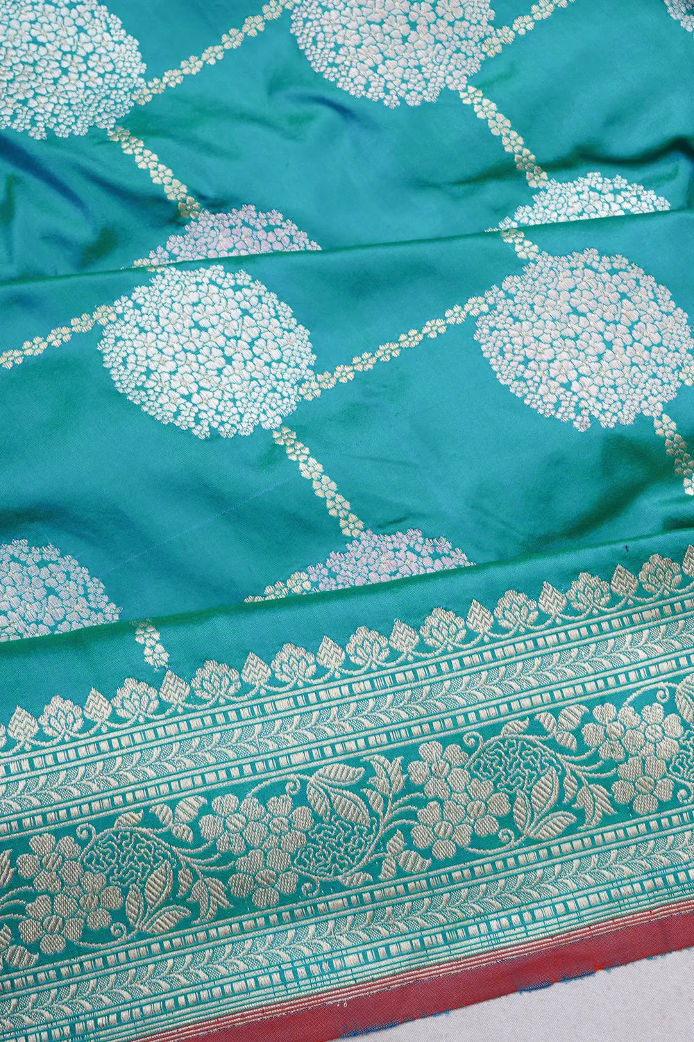 Banarasi Silk Geometrical Brocade Blue Saree