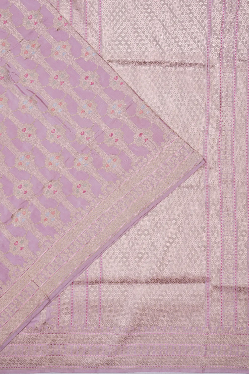 Banarasi Silk Brocade Lavender Saree