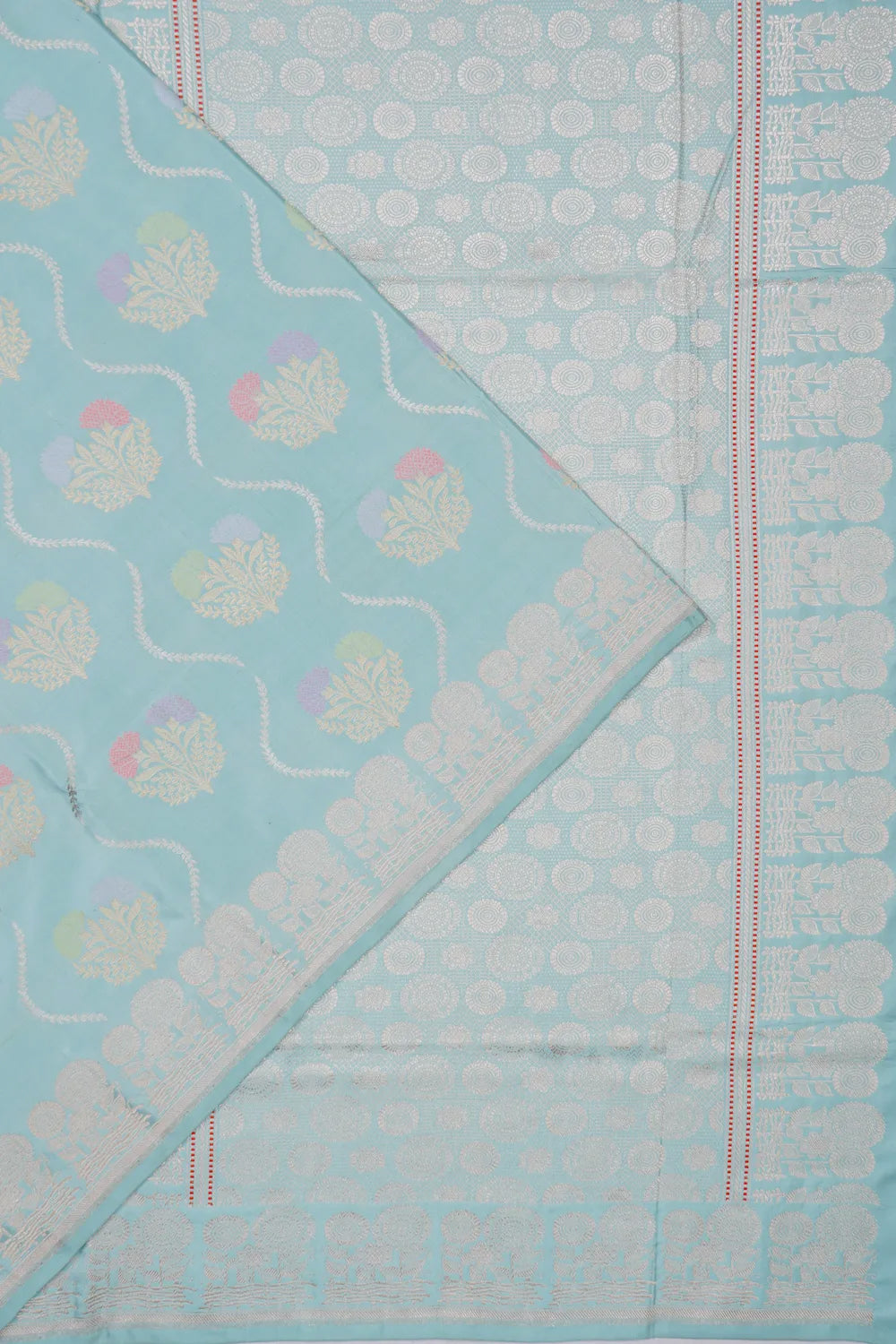 Banarasi Silk Jaal Sky Blue Saree