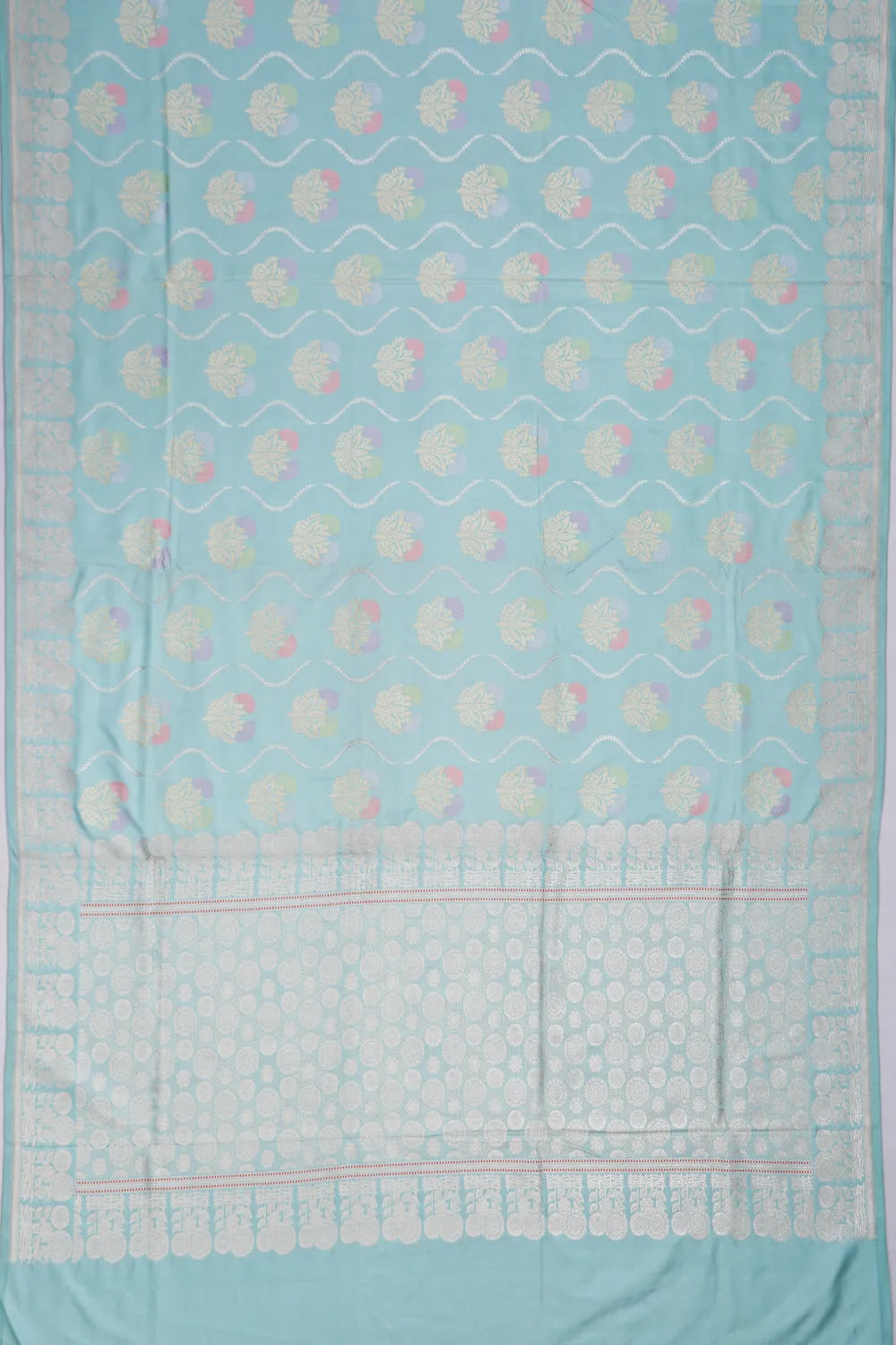 Banarasi Silk Jaal Sky Blue Saree