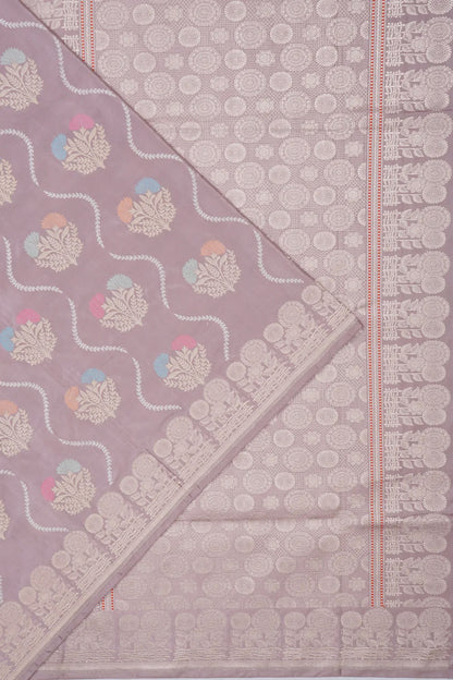 Banarasi Silk Butta Lilac Saree