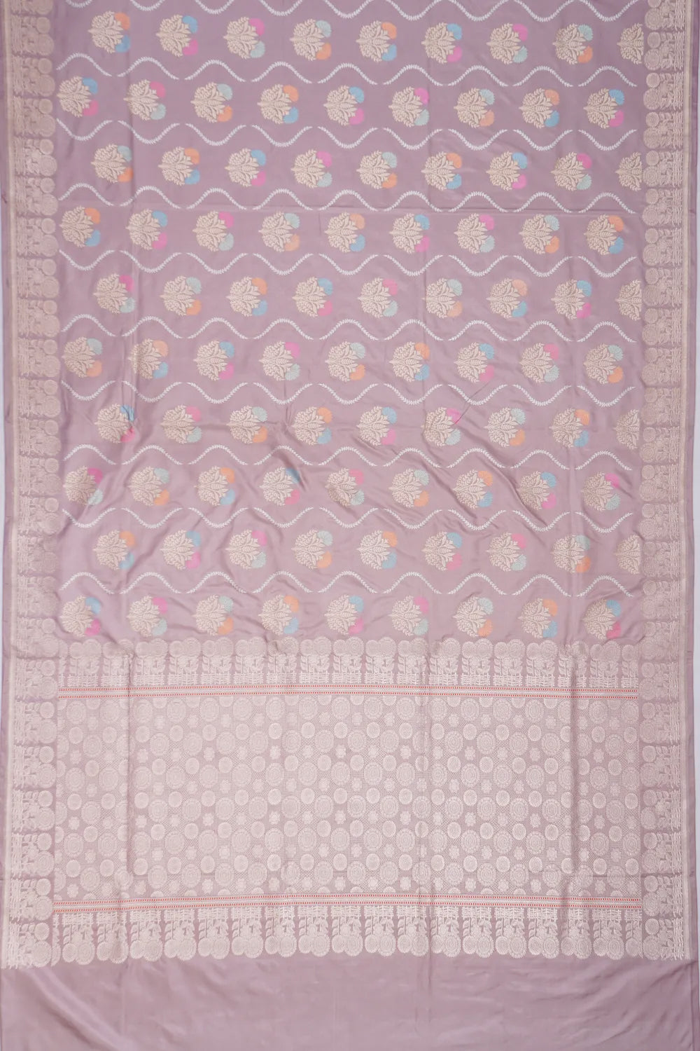 Banarasi Silk Butta Lilac Saree