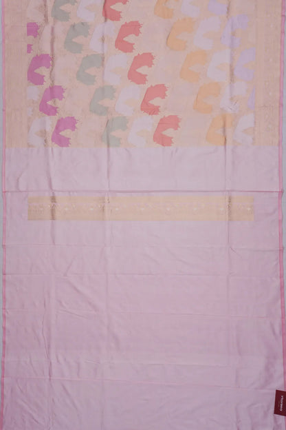 Banarasi Silk Kadwa Jaal Rangkat Pink Saree