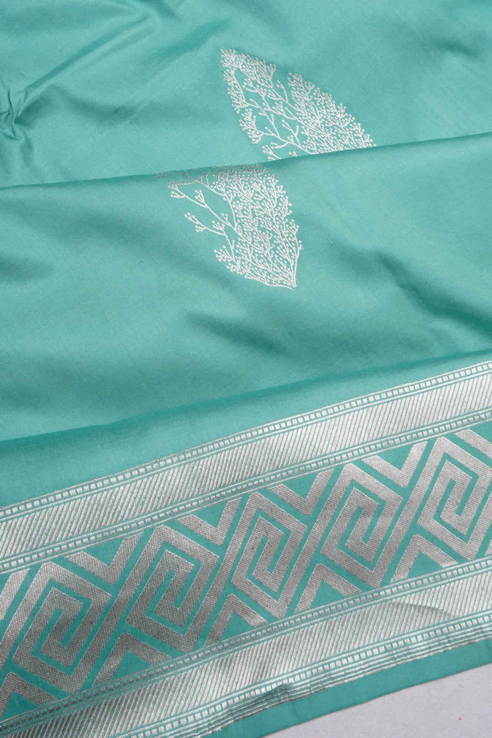 Banarasi Silk Butta Sea Blue Saree