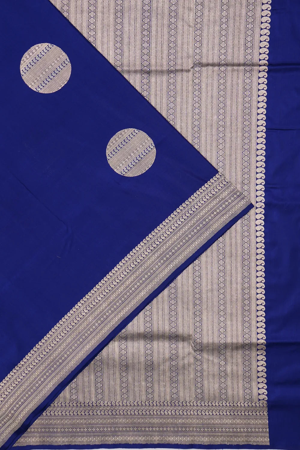 Banarasi Silk Kadwa Butta Royal Blue Saree