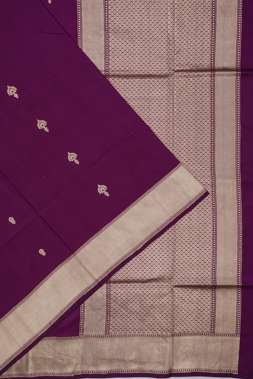 Banarasi Silk Butta Purple Saree