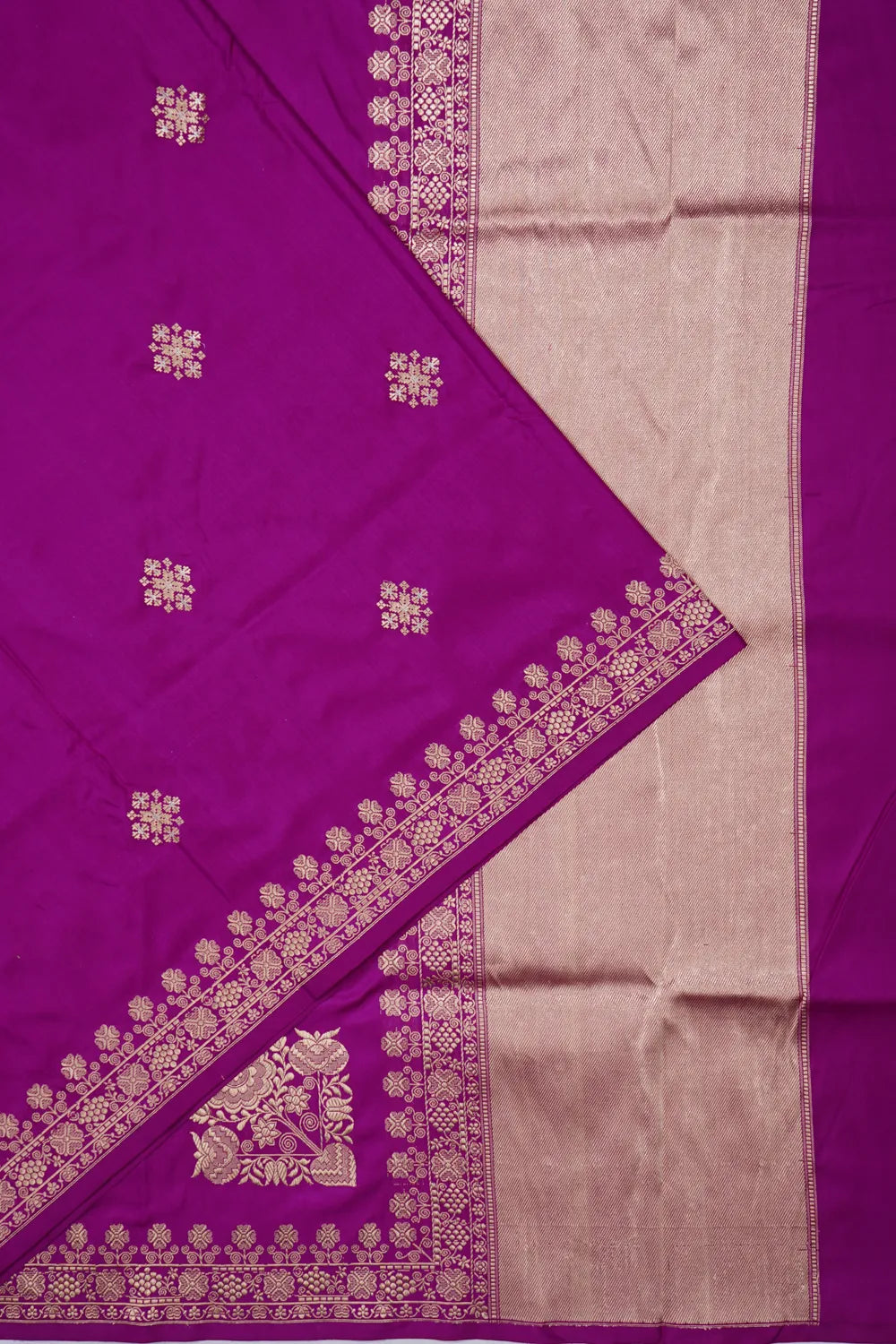 Banarasi Silk Butta Purple Saree