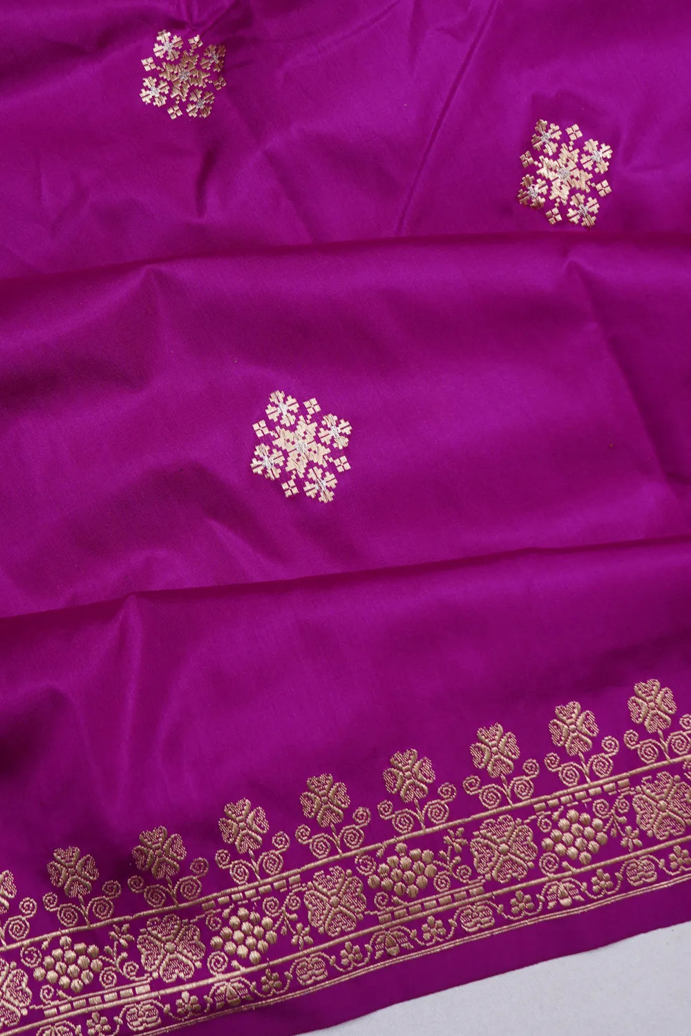 Banarasi Silk Butta Purple Saree