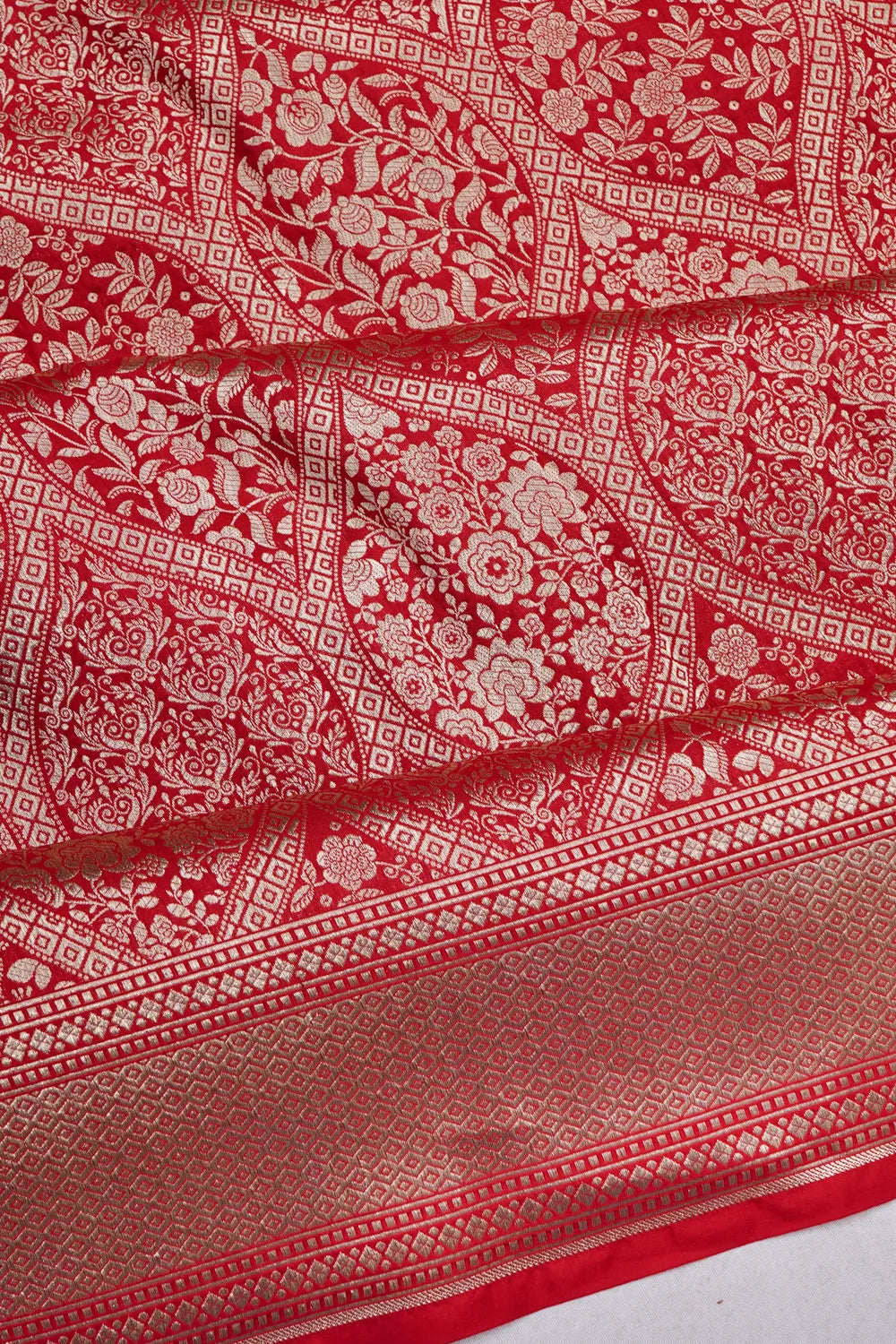 Banarasi Silk Brocade Red Saree