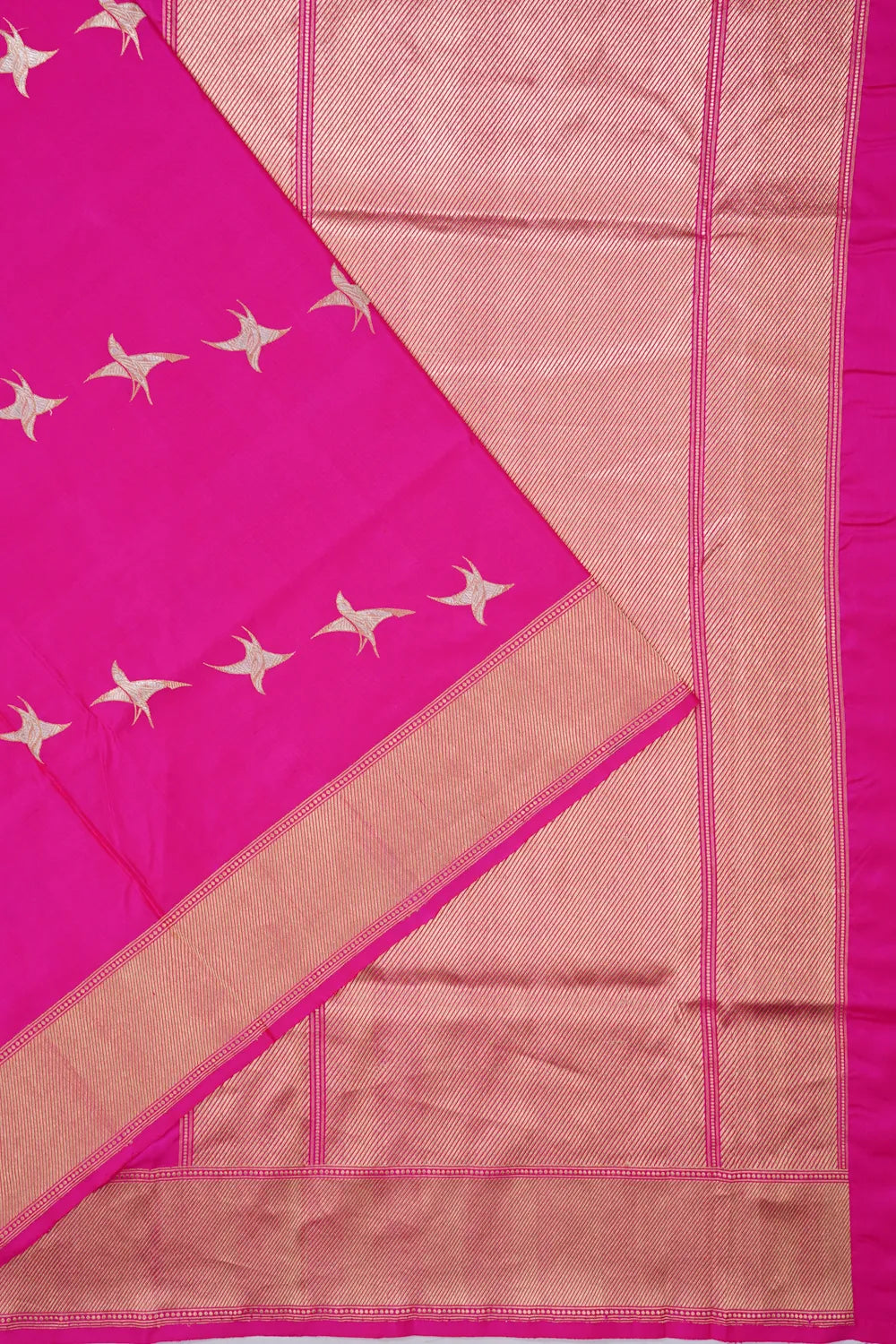 Banarasi Silk Butta Rani Pink Saree