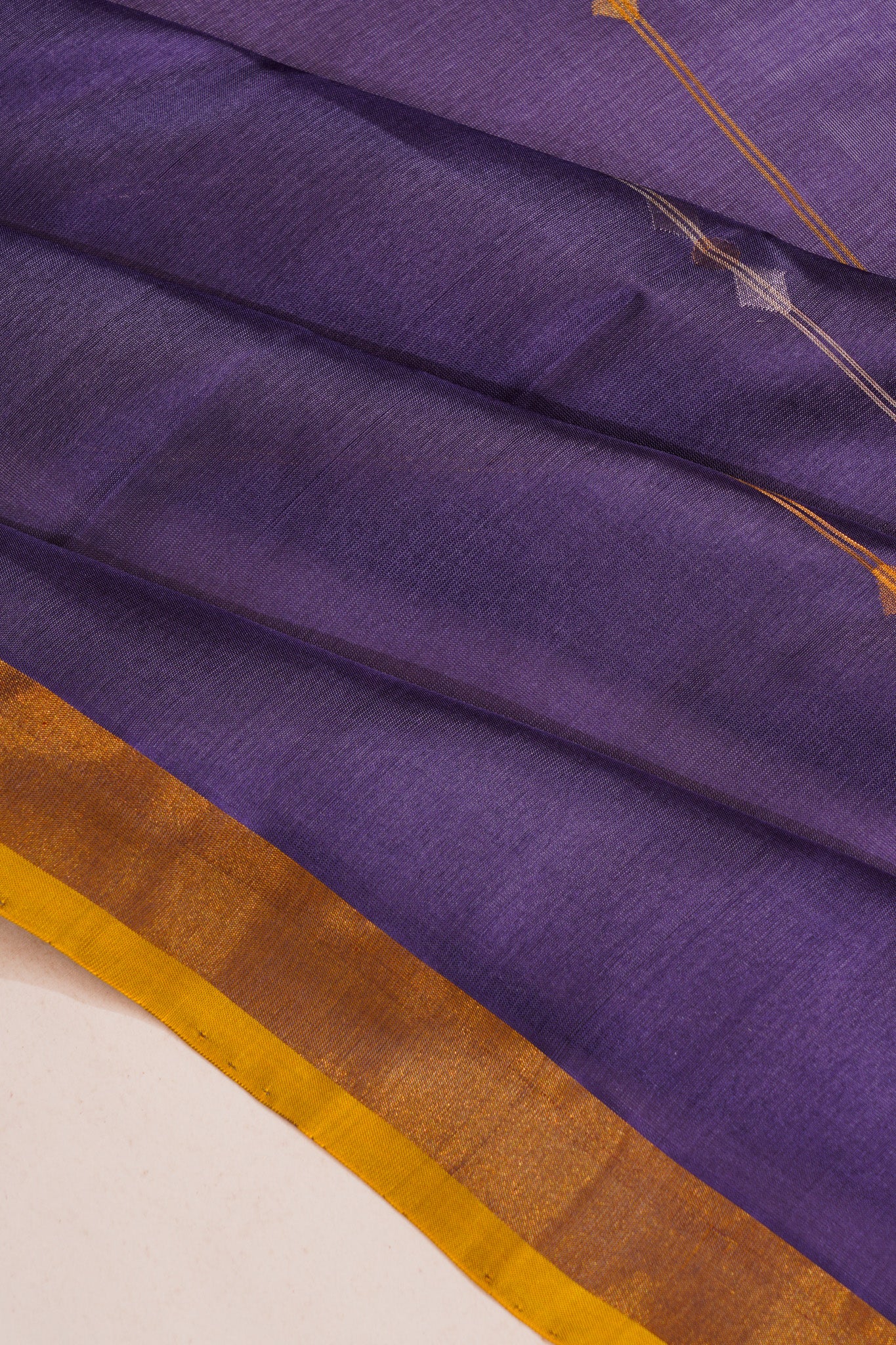 Uppada Silk Horizontal Lines Violet Saree With Jamdani Pallu