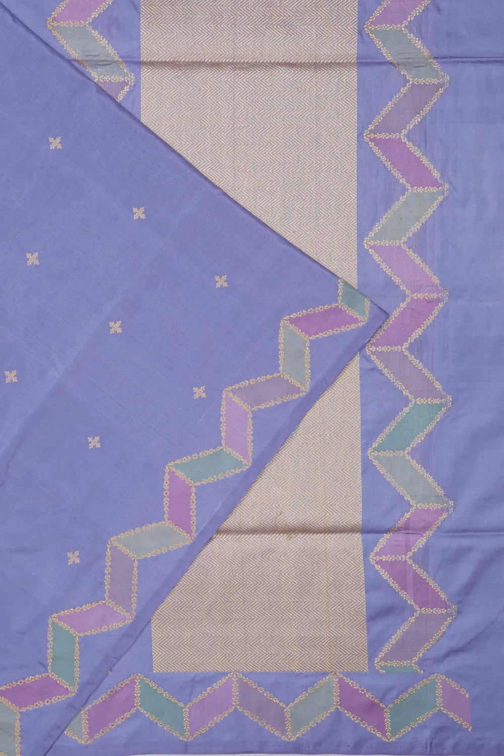 Banarasi Silk Kadwa Jaal Pastel Blue Saree