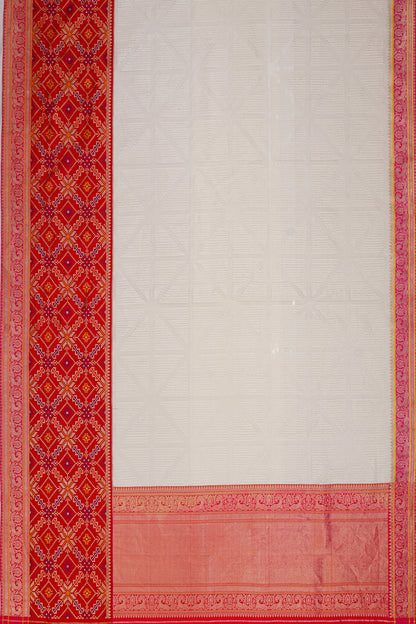 Banarasi Kora Organza Brocade White Saree