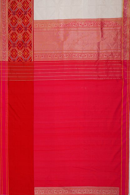 Banarasi Kora Organza Brocade White Saree