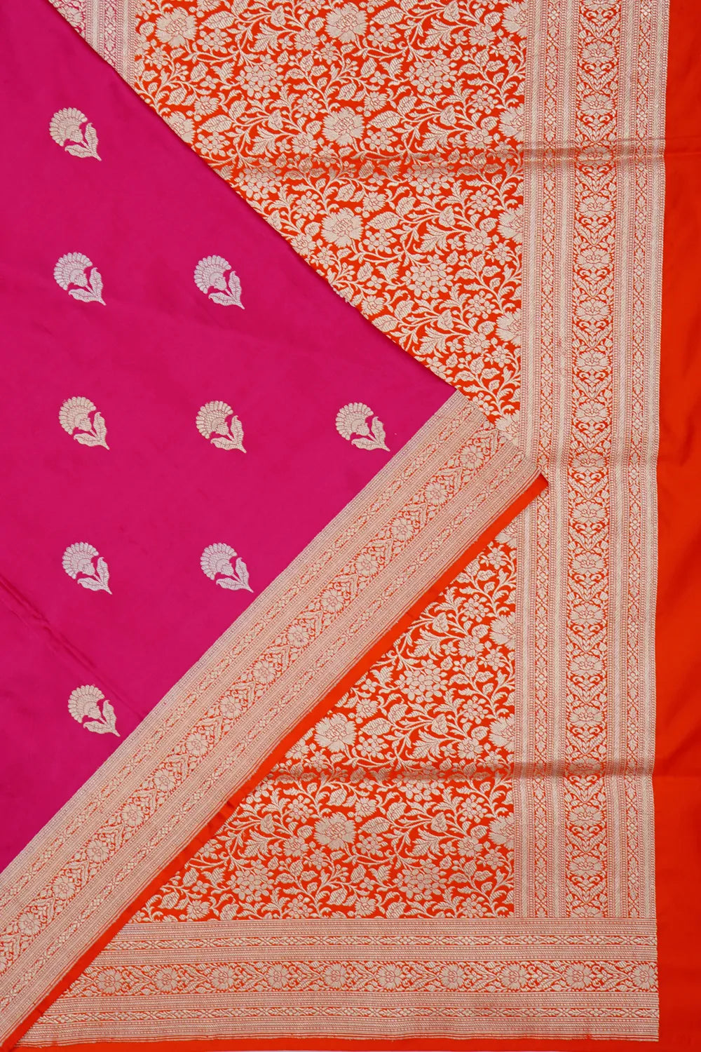 Banarasi Silk Butta Rani Pink Saree