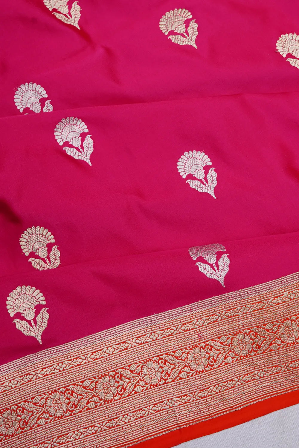 Banarasi Silk Butta Rani Pink Saree