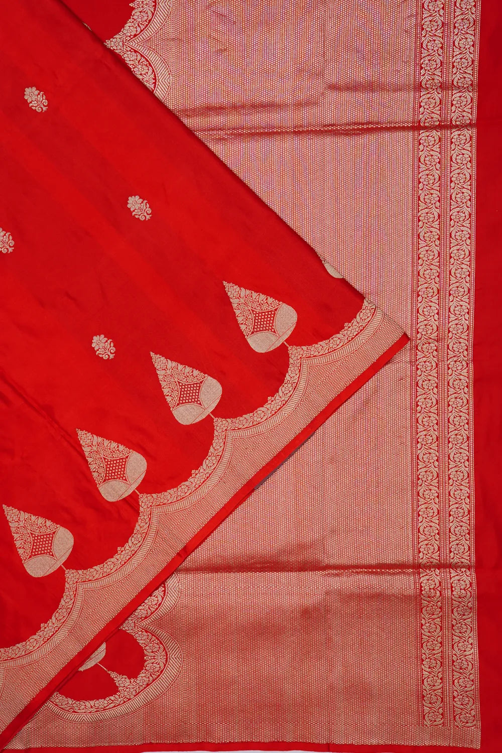 Banarasi Silk Butta Red Saree