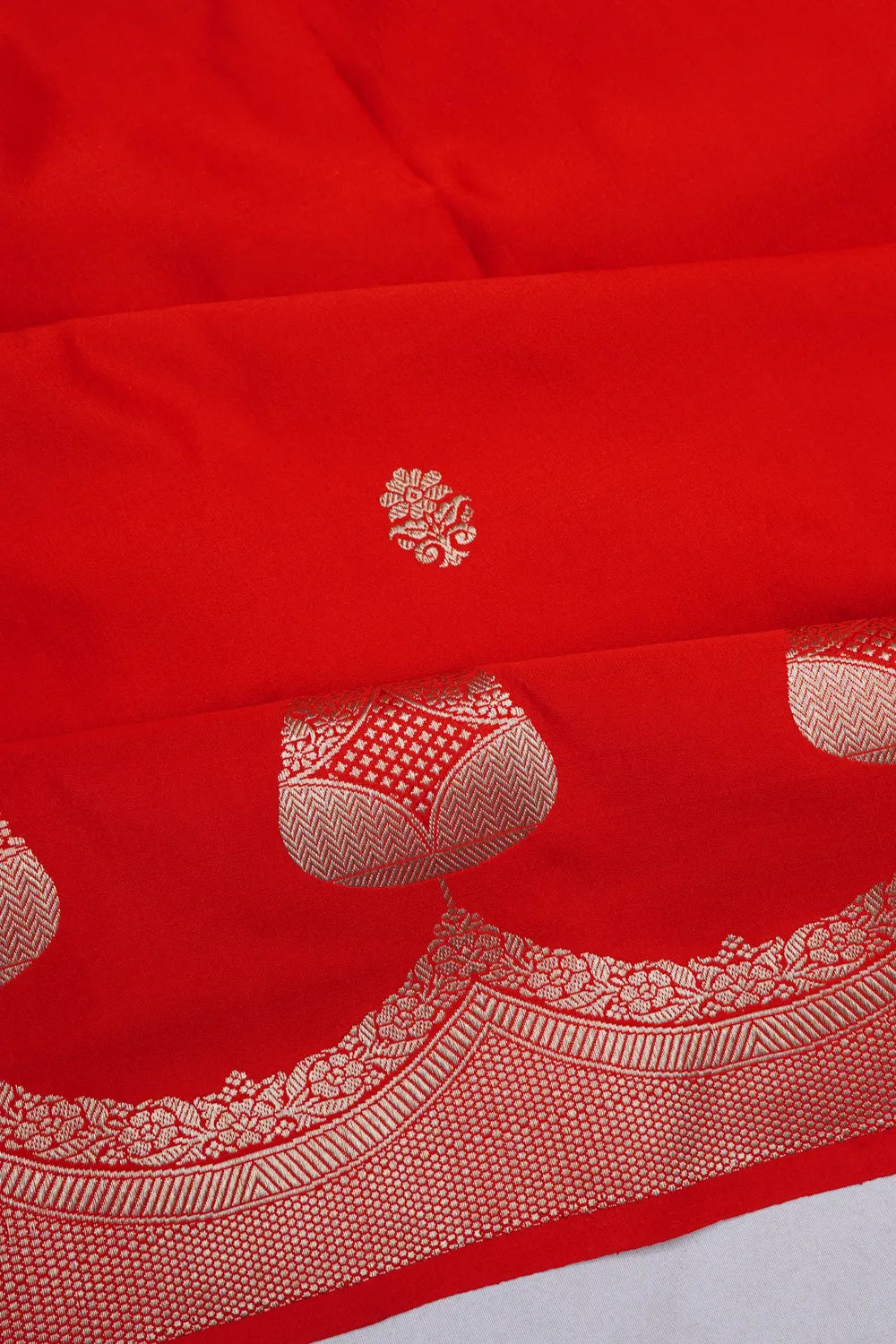 Banarasi Silk Butta Red Saree