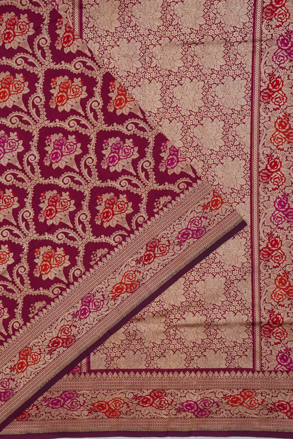 Banarasi Silk Kadwa Meenakari Jaal And Butta Purple Saree