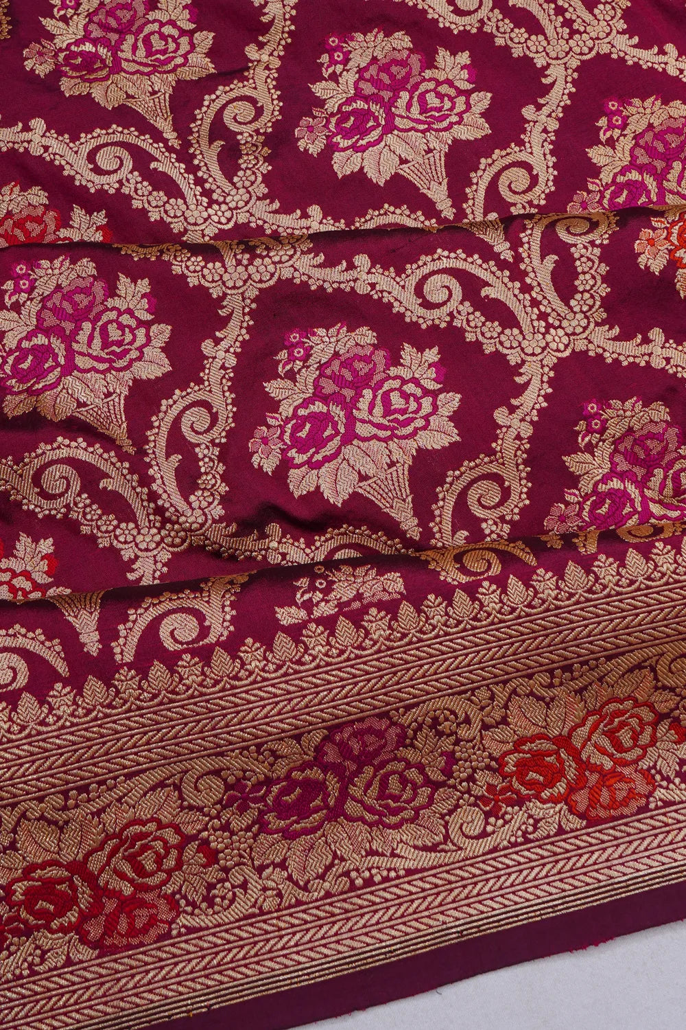 Banarasi Silk Kadwa Meenakari Jaal And Butta Purple Saree