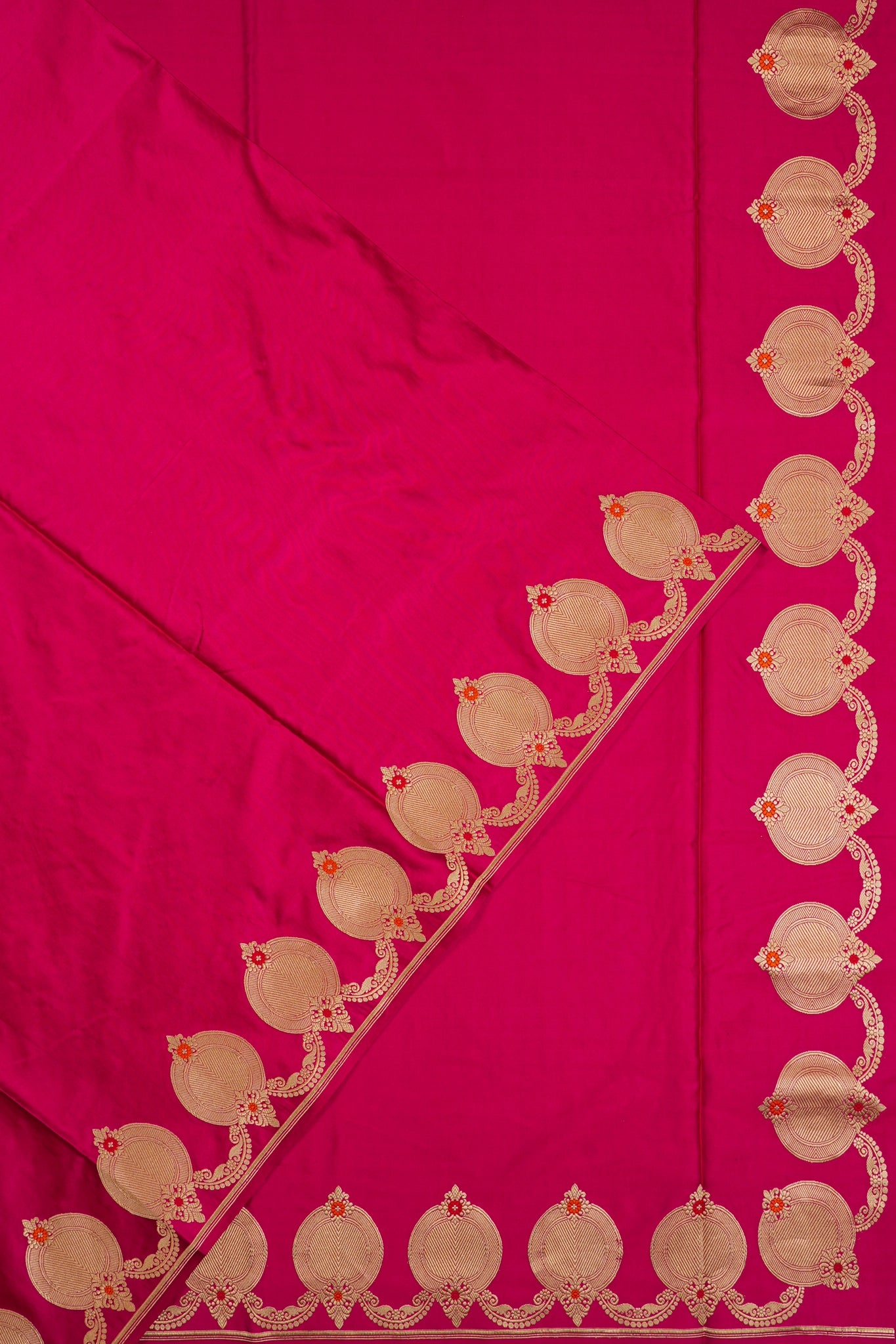 Banarasi Silk Plain Pink Saree