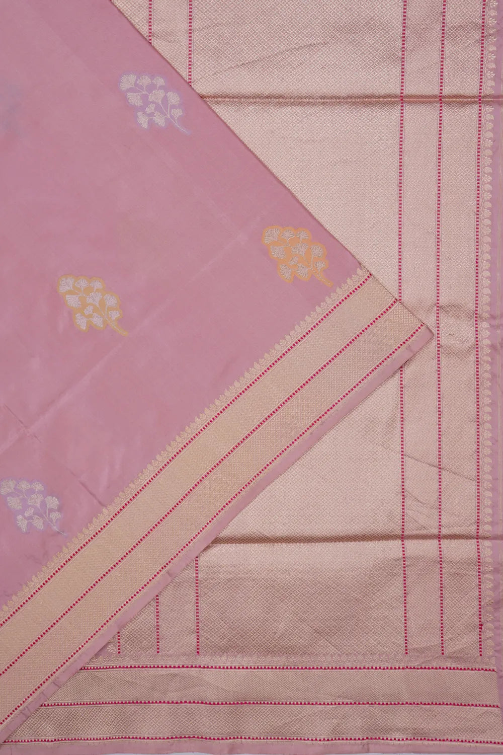 Banarasi Silk Butta Lavender Saree