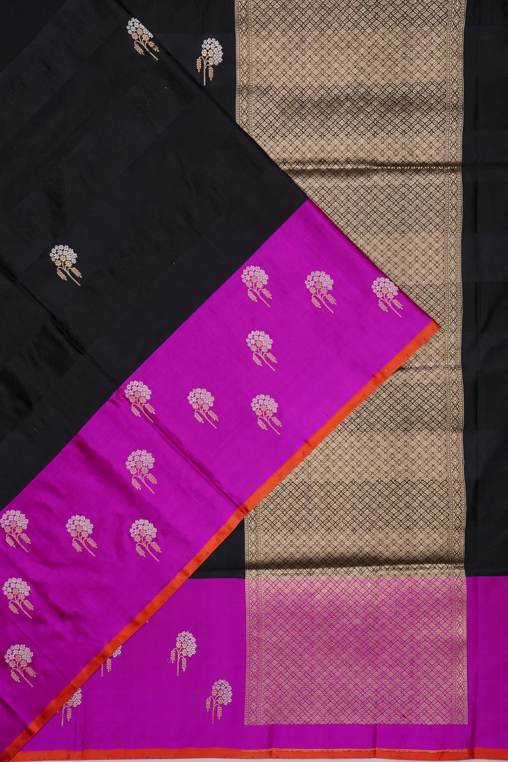 Banarasi Silk Butta Black Saree
